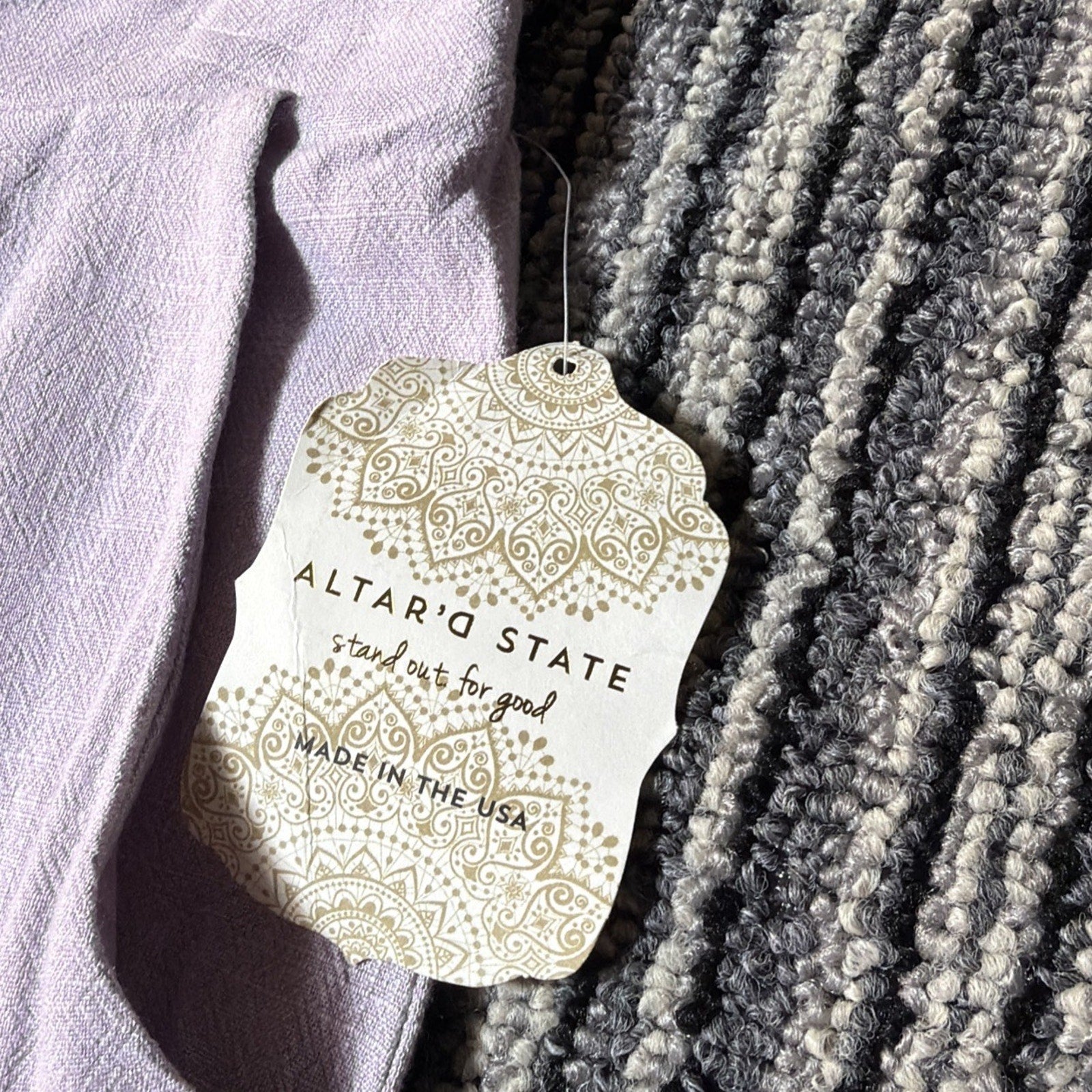 NWT Altar'd State Pleated Linen Blend Shorts Lavender, Women's Size S Made USA