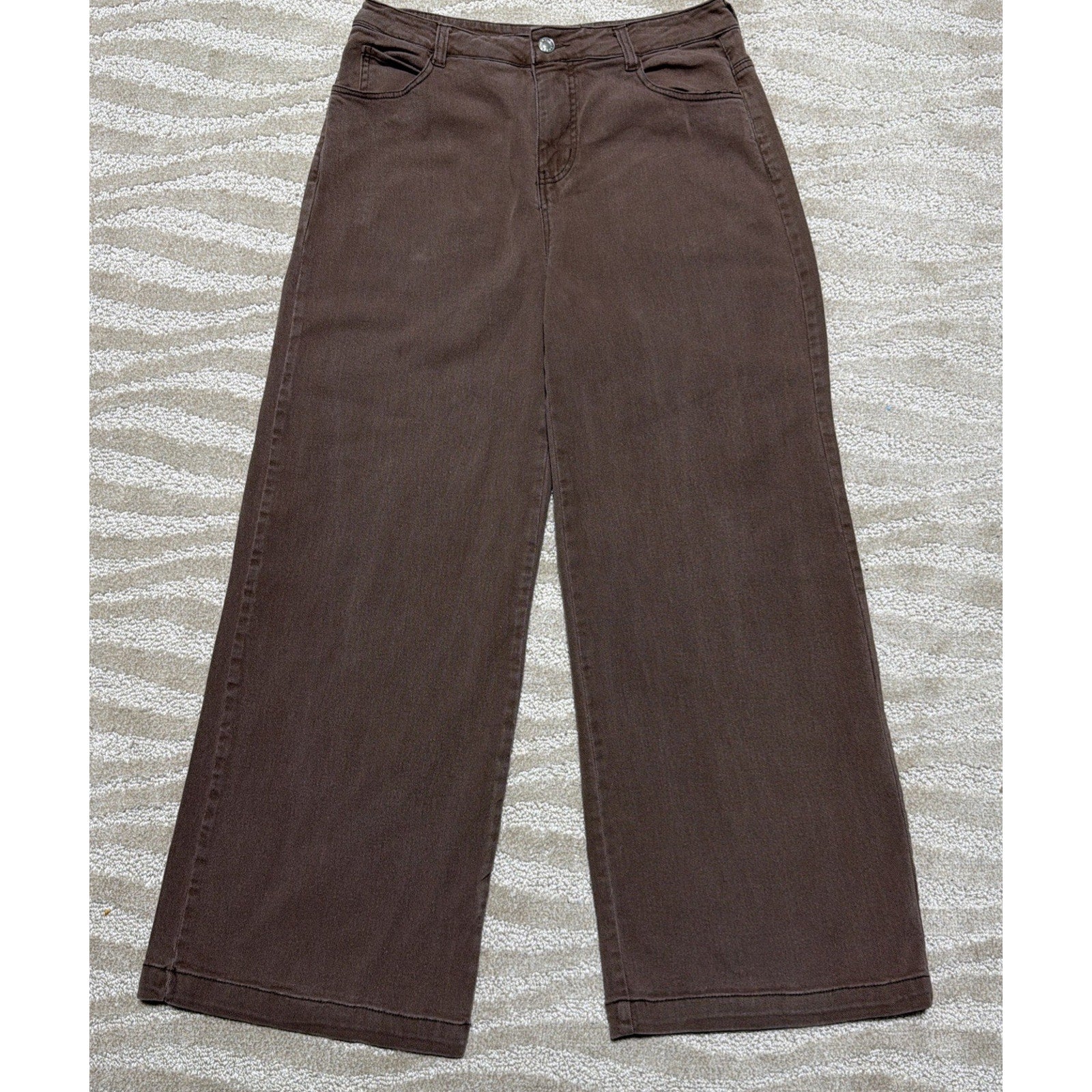 Entro High Rise Crop jeans size L wide leg 30x28
