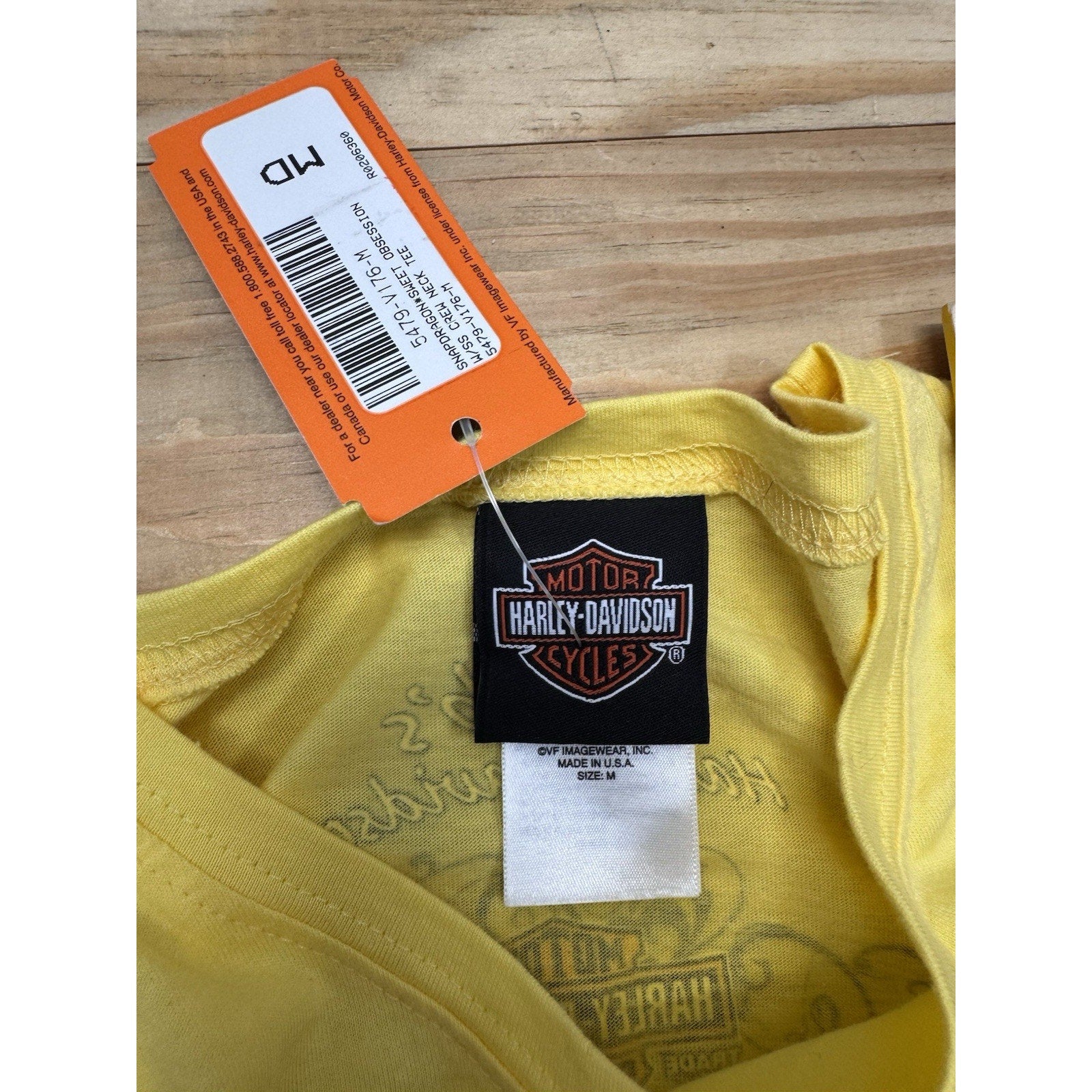 Barb’s Harley Davidson Philadelphia, PA Women’s M Yellow Short Sleeve T-Shirt