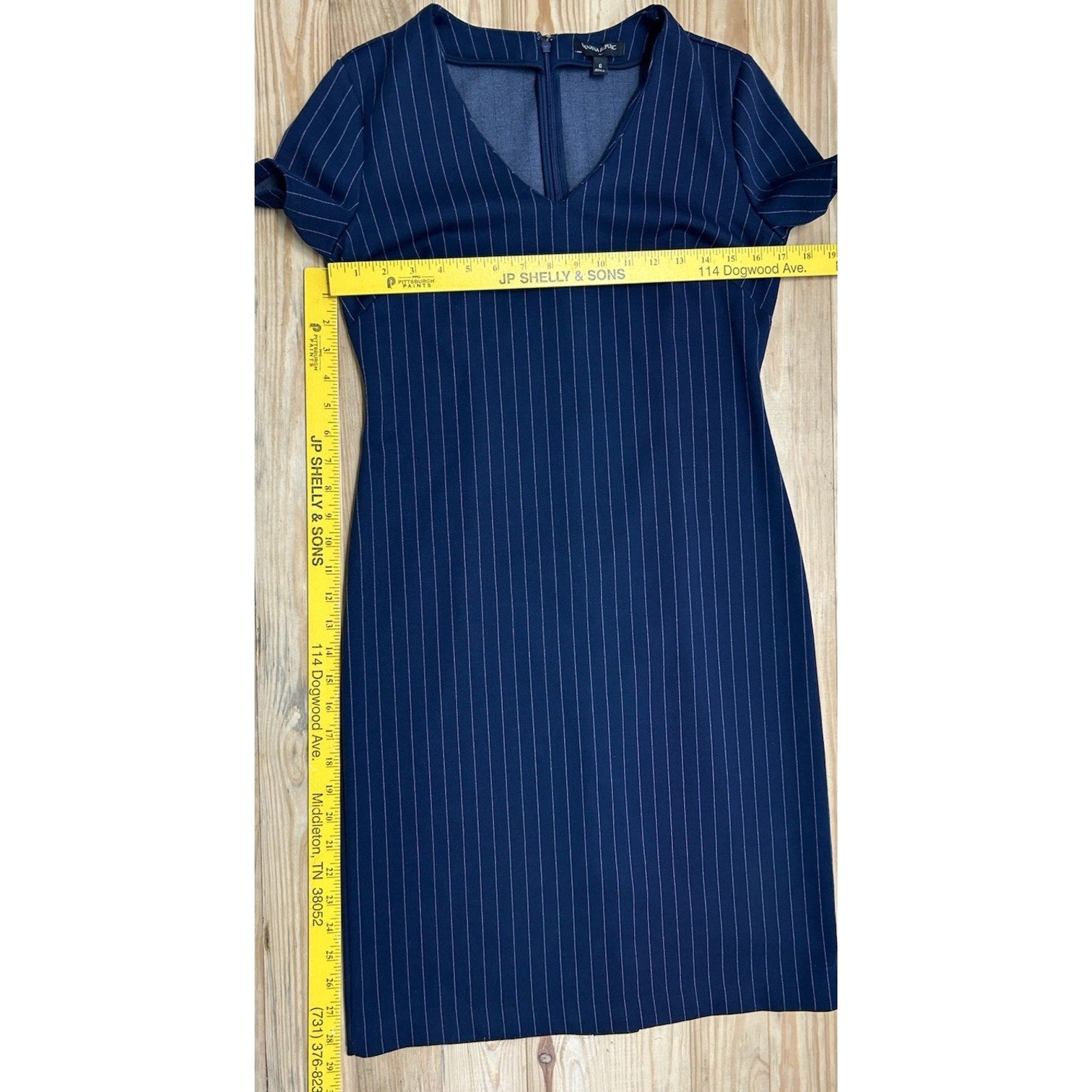 BANANA REPUBLIC CAP SLEEVE V-NECK SHEATH DRESS SIZE 6