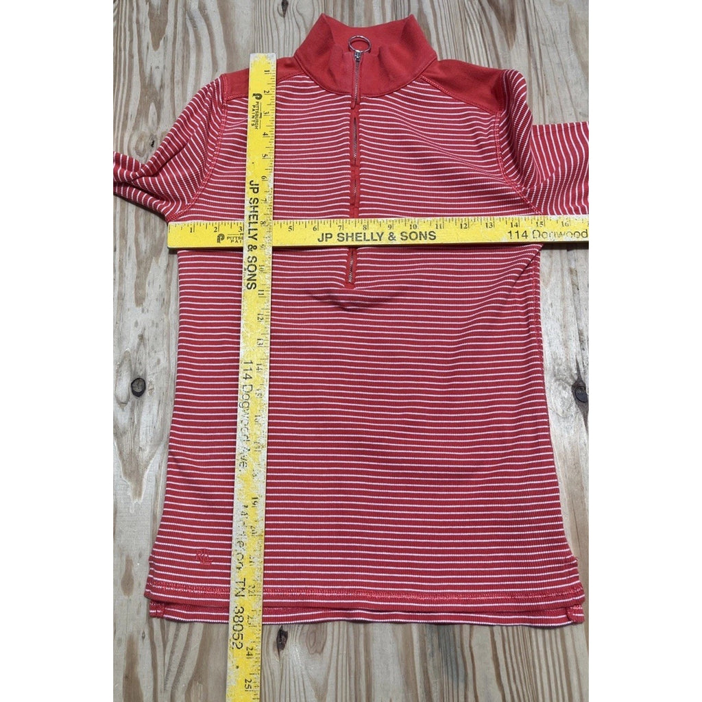 Lauren Ralph Lauren Women's Mockneck Pullover Top Red Combo Small