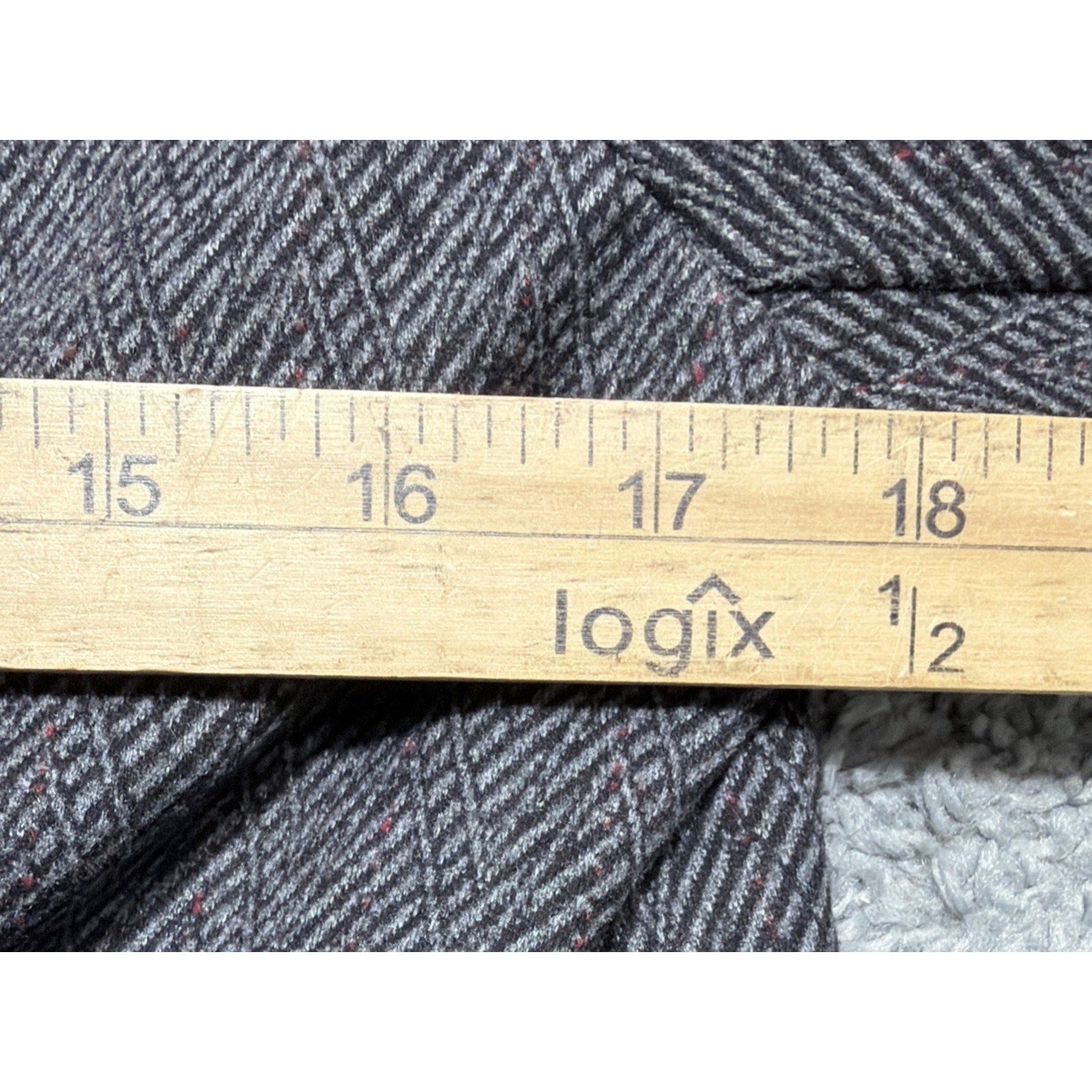 NWT White House Black Market Herringbone Knit Blazer Jacket Gray Bloodstone S