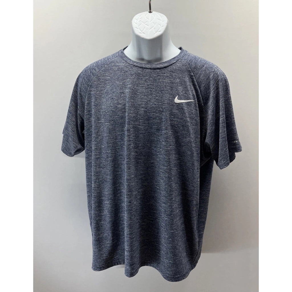 Nike Swim Blue Heather Short Sleeve UPF 40+ Shirt Men’s Size XL