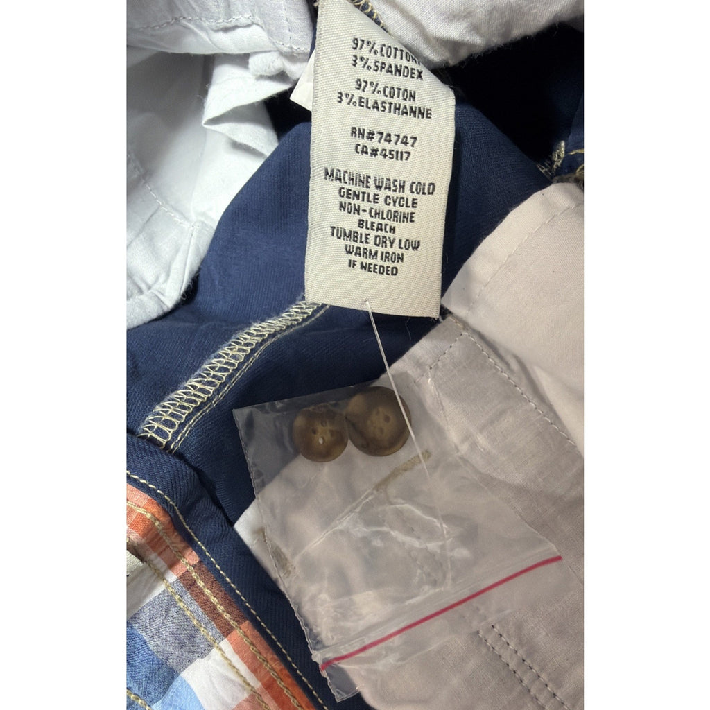 Bob Timberlake Blue Chino Shorts Sailboats Palm Trees Beach Golf Size 38 New