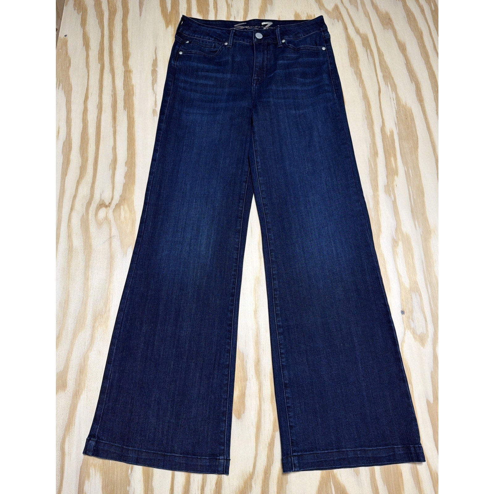 Seven Jeans Bella High Rise Wide Leg Denim Jeans Woman’s Size 8 31x32