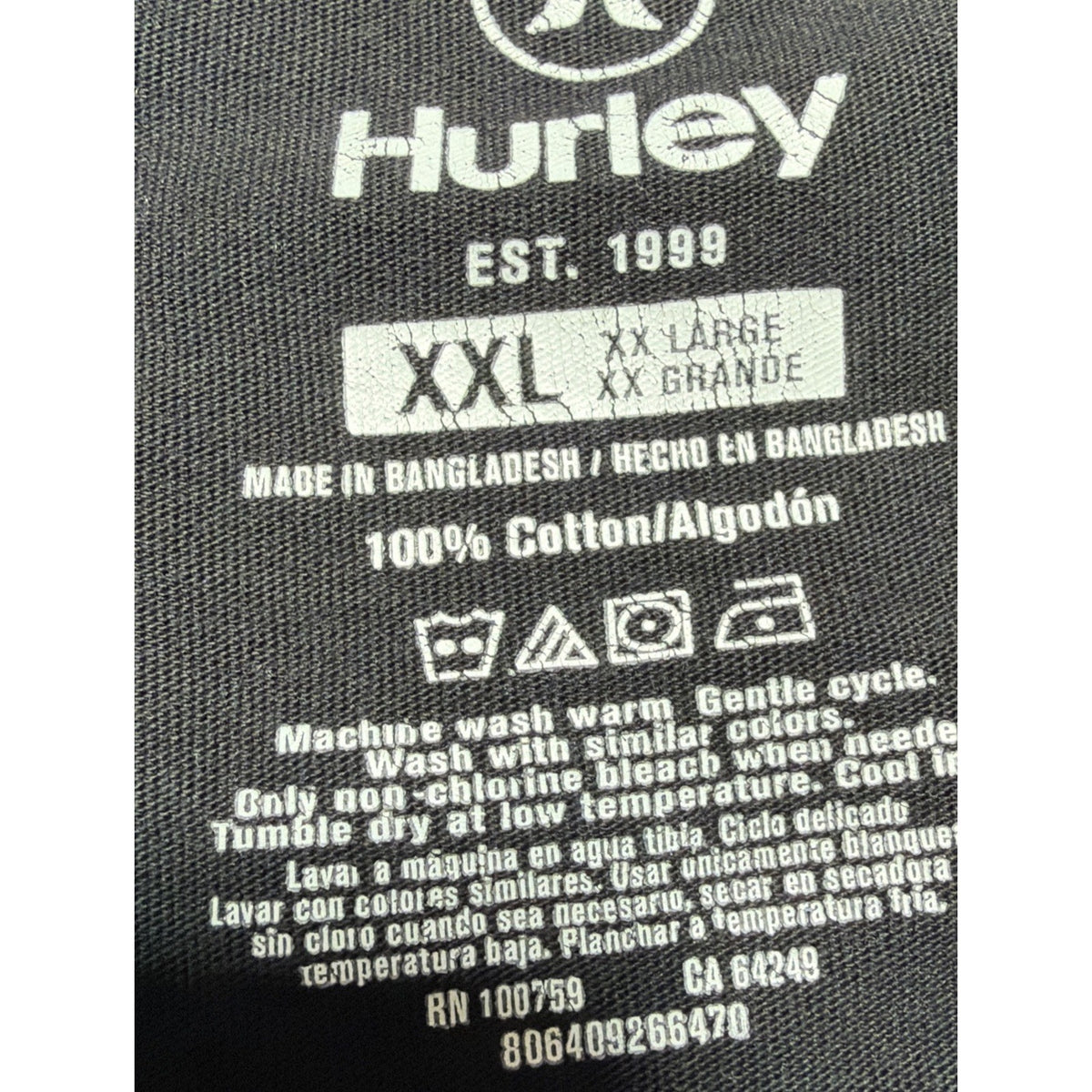 Hurley Men's Eagle Snake Graphic T Shirt Black Grey Western USA XXL