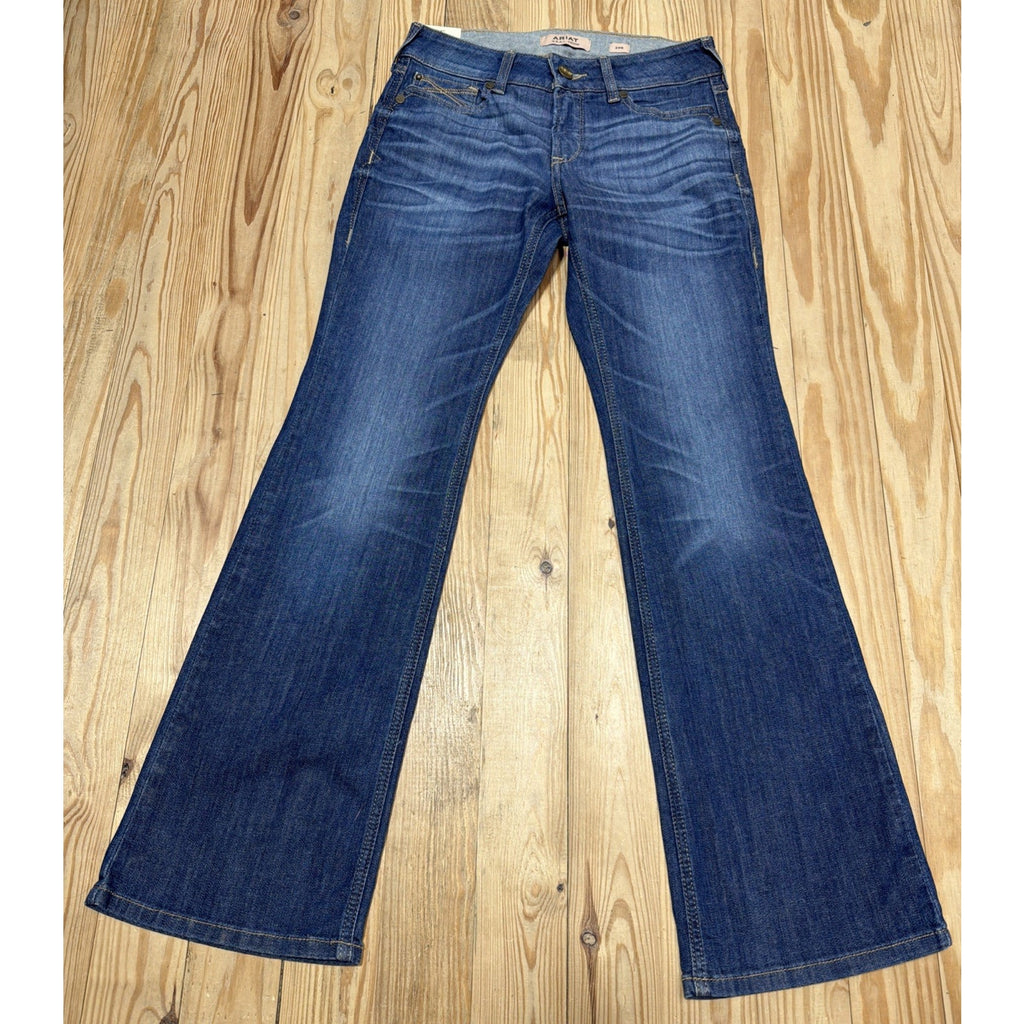 New Ariat Womens Jeans Blue 29R REAL Denim Leila Boot Perfect Rise Western 29x32
