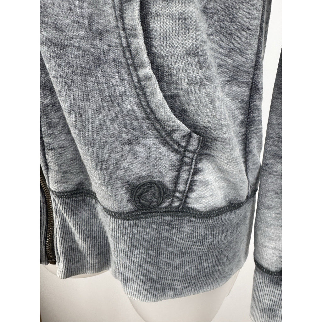 Free Planet Gray Mixed Logo Hoodie Sweatshirt Women’s Medium EUC