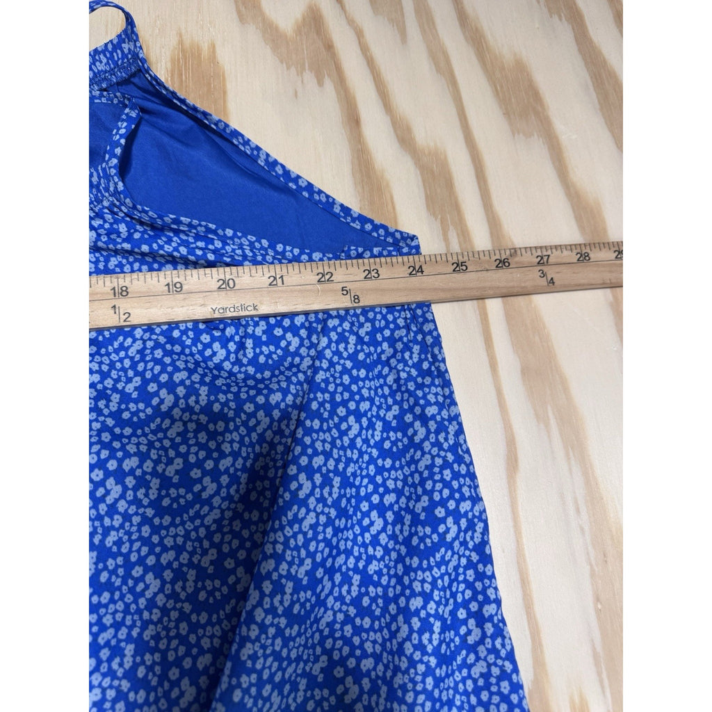CamiBloom Blue Floral Cami Sundress 3XL Womens Sleeveless Spaghetti Strap Dress