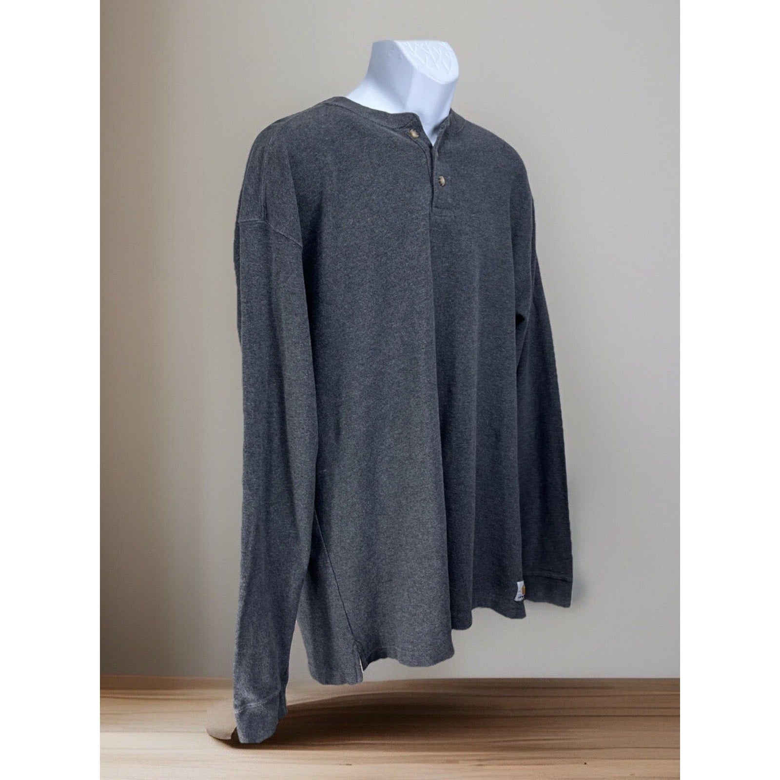 Carhartt Henley neck thermal long T-shirt, men's size L