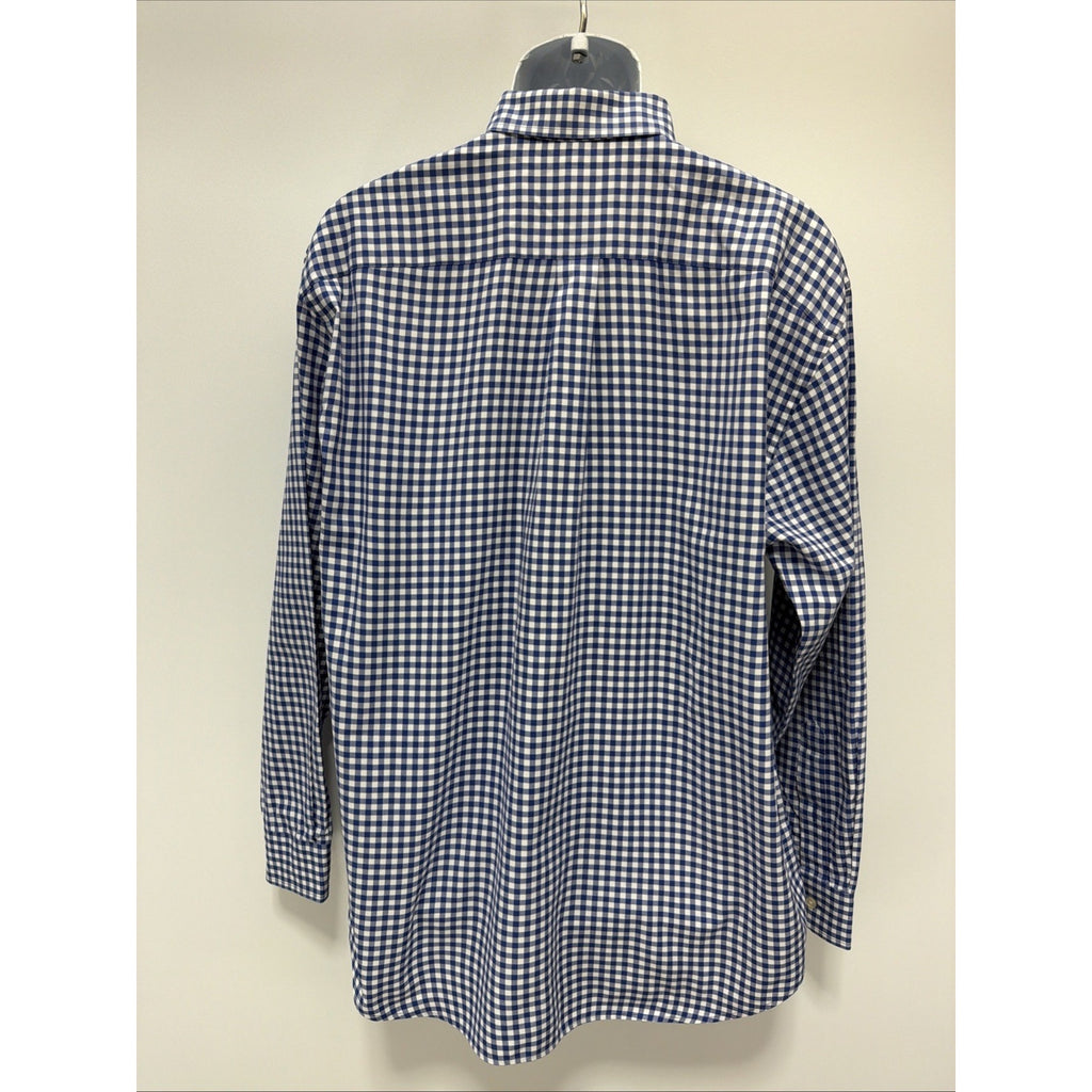 Vineyard Vines Classic Fit Tucker Shirt Blue Check L/S Button Up Mens Large