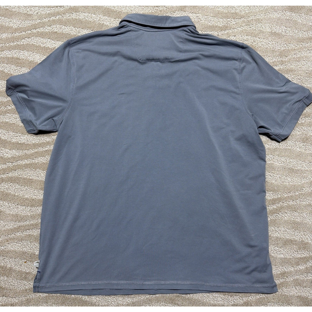 Tommy Bahama Men's Polo XXL Blue Gray Marlin Logo Short Sleleve Golf Shirt