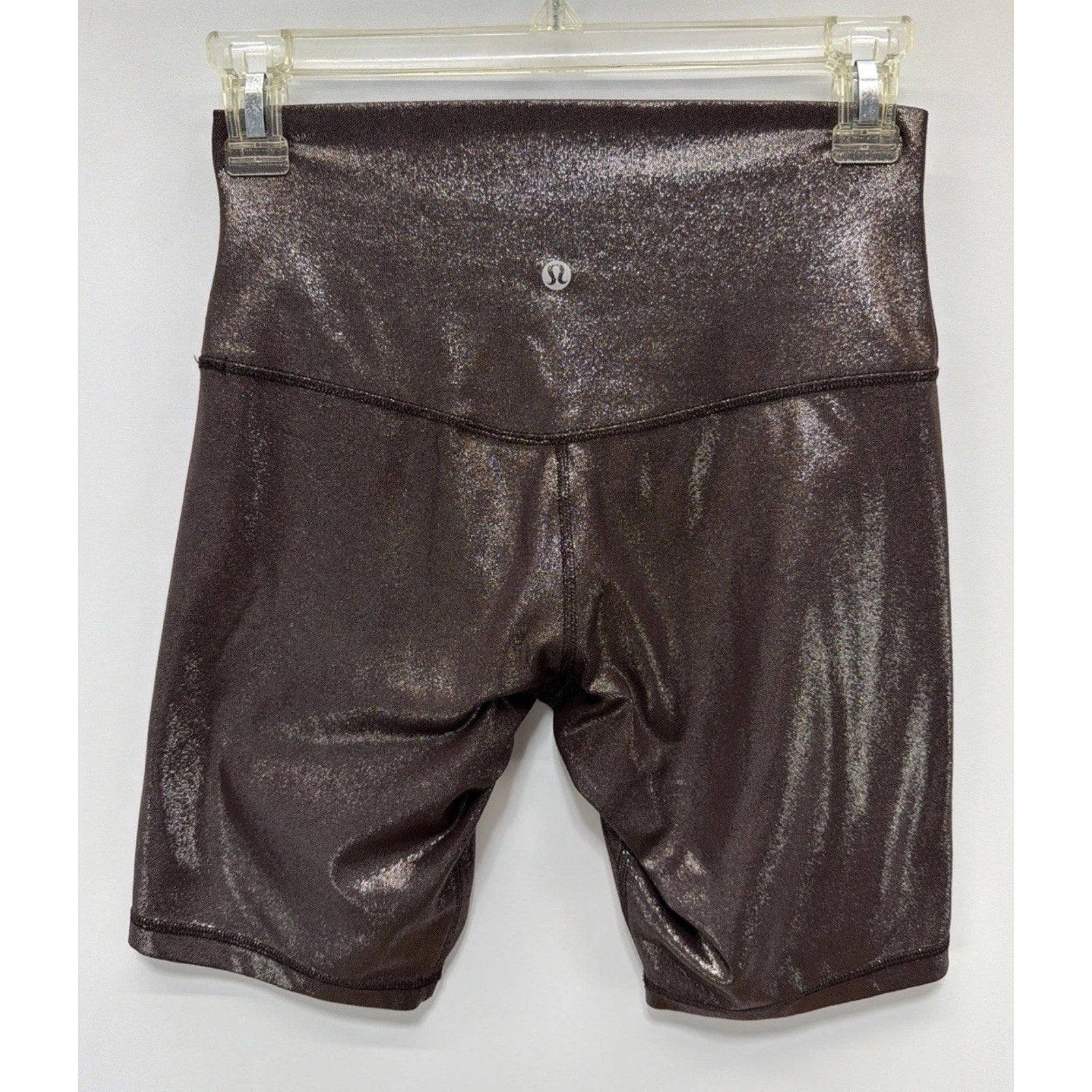 Lululemon Align HR Shorts 8 inch Shine Radiate Foil Print French Press Sz 6 EUC