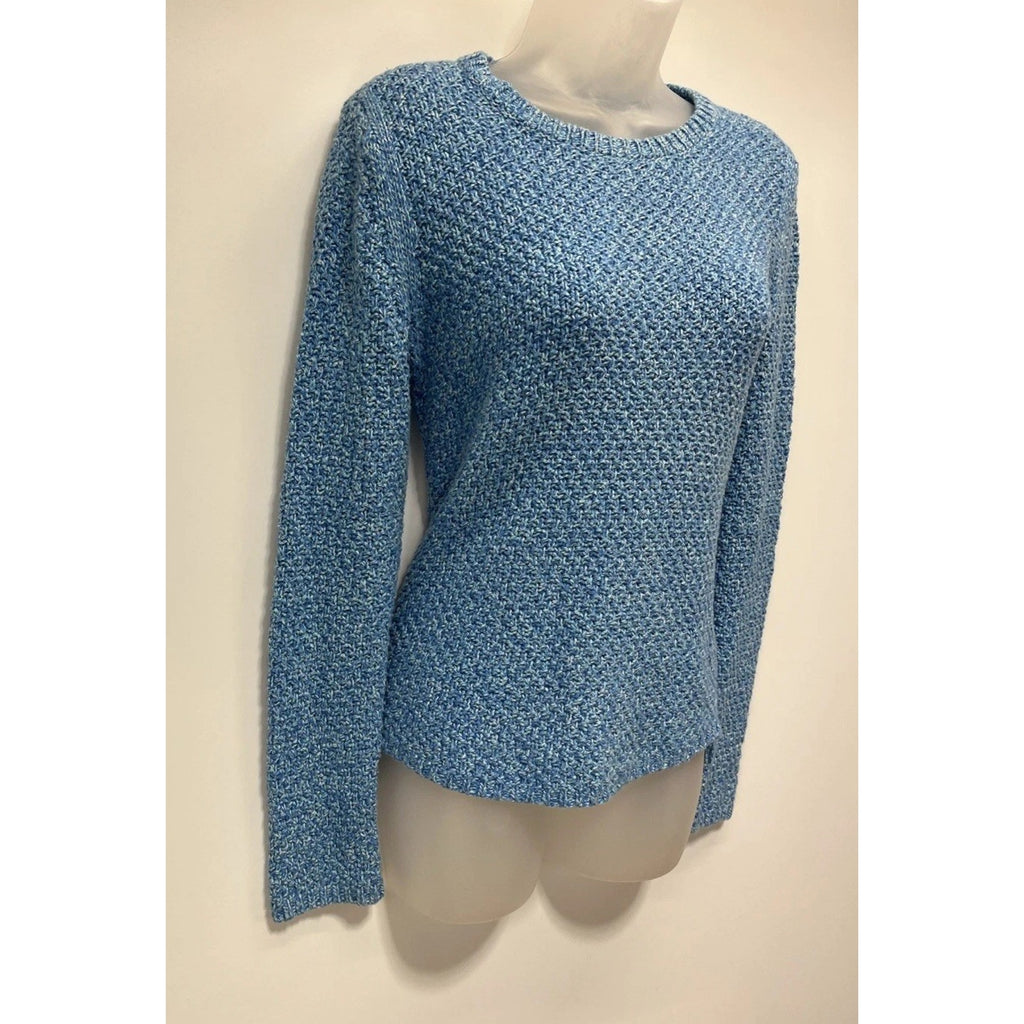 TALBOTS Baby Blue Long Sleeve Knit Sweater Size XS Side Zipper