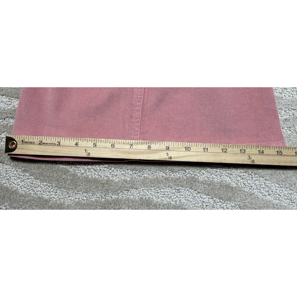 Coast 2 Coast Women Corduroy High Rise Wide Leg Flare Cropped Pants Pink Size 6