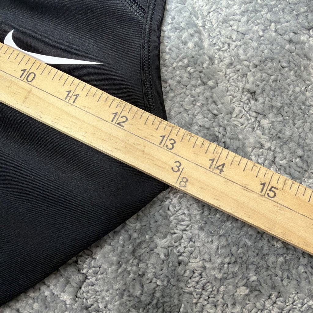 Nike Swoosh Sports Bra Womens Medium Black Athletic BV3900-010 Medium Support