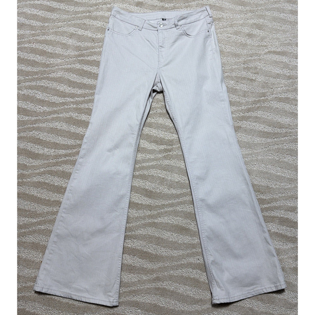 H&M Divided Jeans Women's US 12 Gray High Rise Flare Leg Stretch Denim