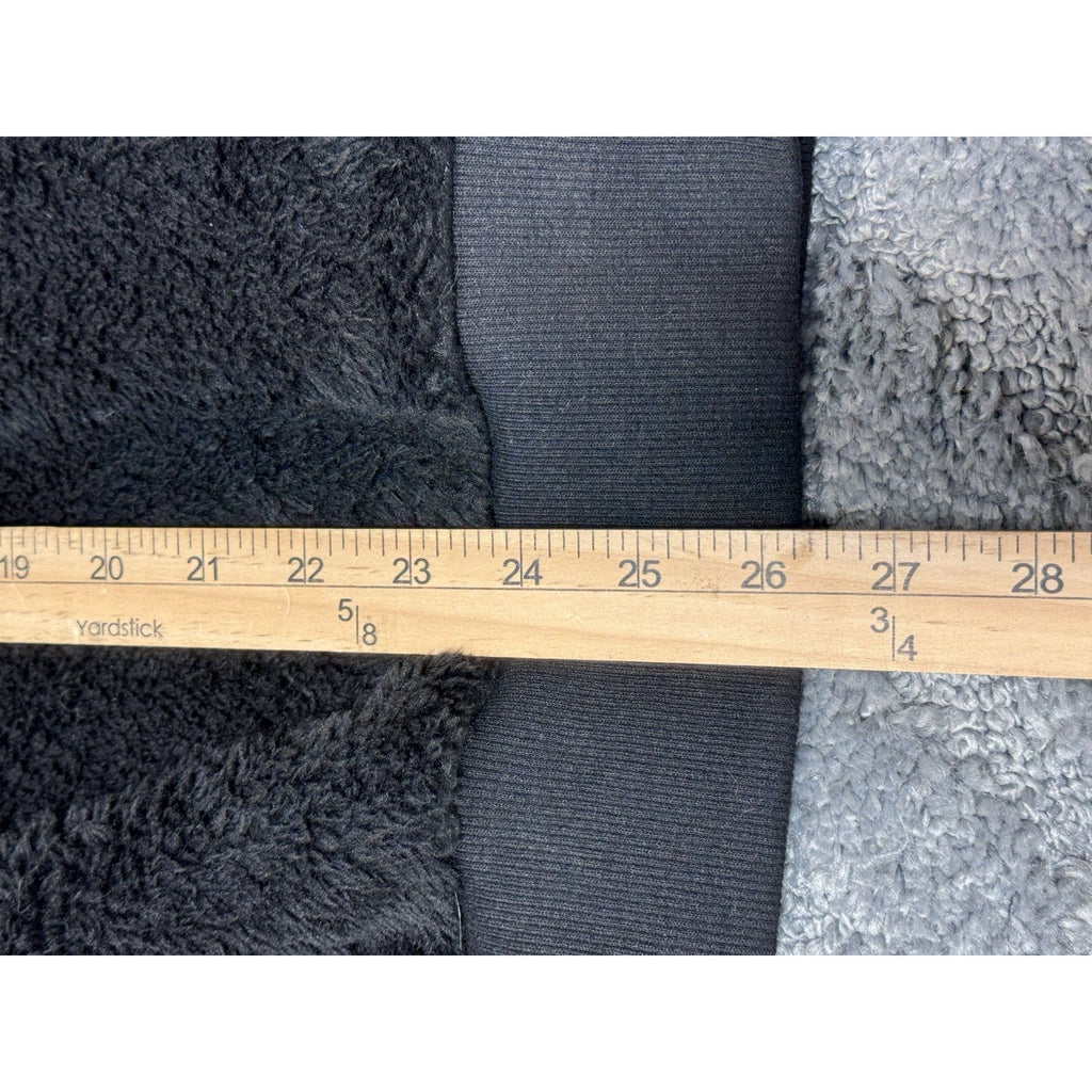 Black Pullover Furry Fleece Hoodie Top by YOKODEA Oversized Women’s Size Small