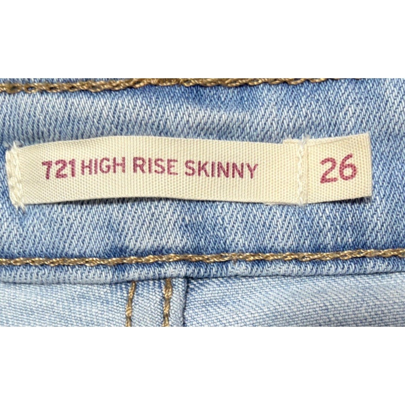 Levi's Women's 721 High Rise Skinny Denim Jeans Azure Mood Size 26