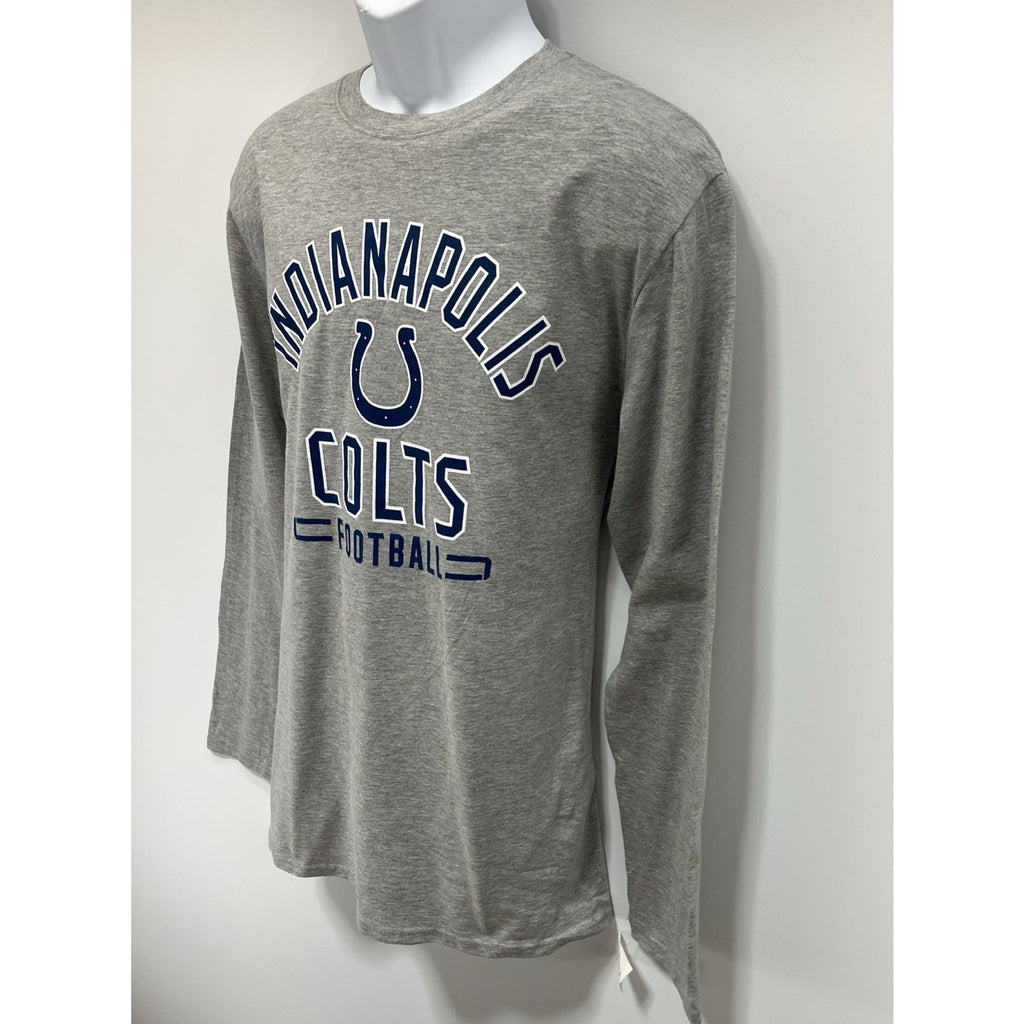 NWT NFL Indianapolis Colts Men Size Gray L Long Sleeve Shirt