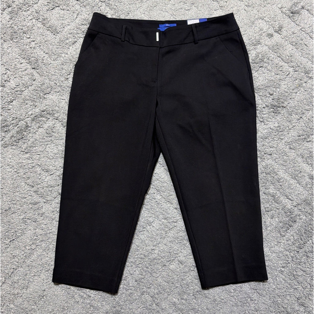 Apt. 9 Career Casual Black Torie Mid Rise Dress Capri Pants Sz 10 Petite NWT