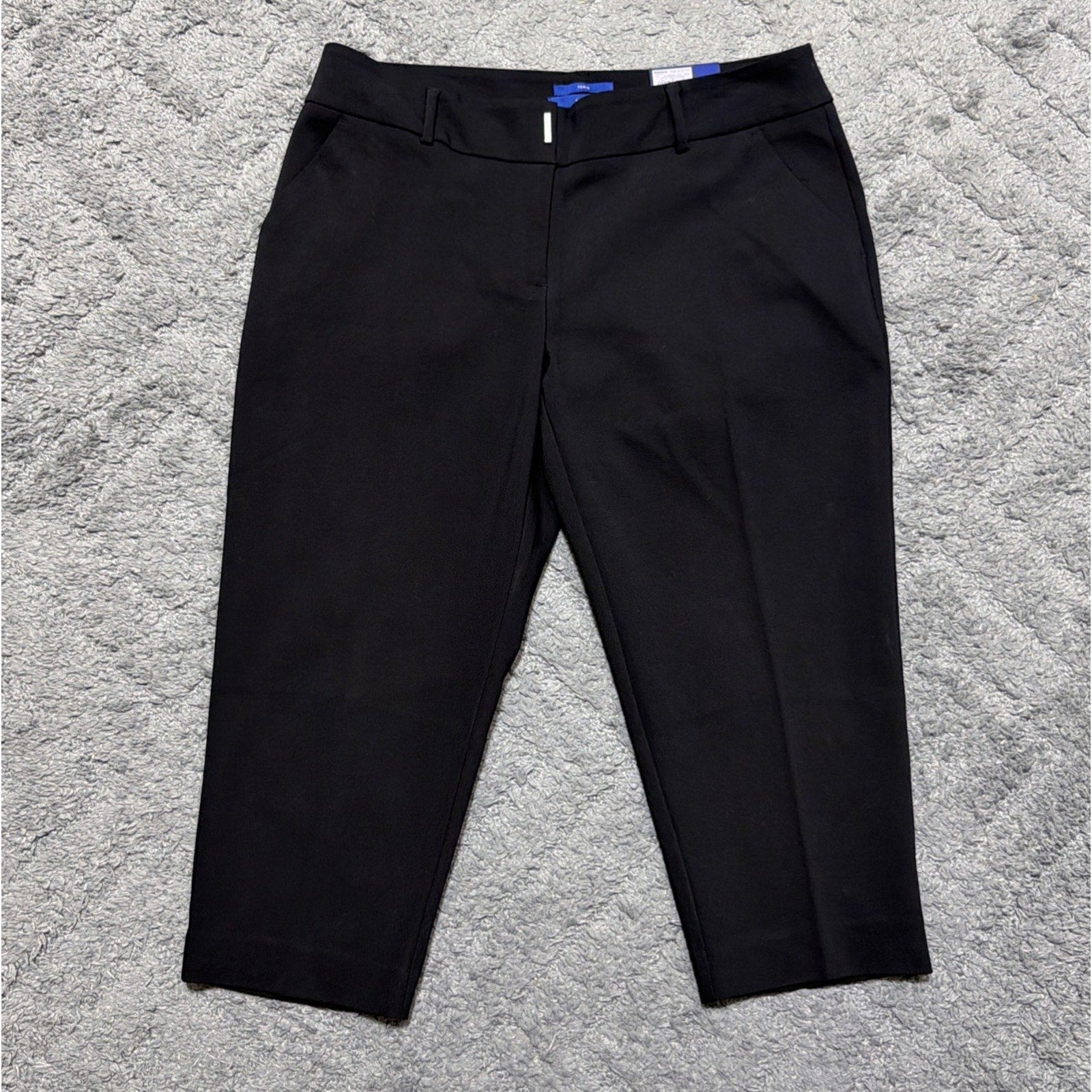 Apt. 9 Career Casual Black Torie Mid Rise Dress Capri Pants Sz 10 Petite NWT