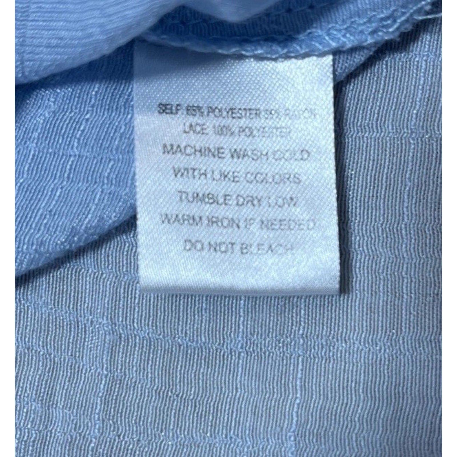 Indigo Rose M Blue Long Balloon Sleeve Crochet Lace Floral Embroidered Top