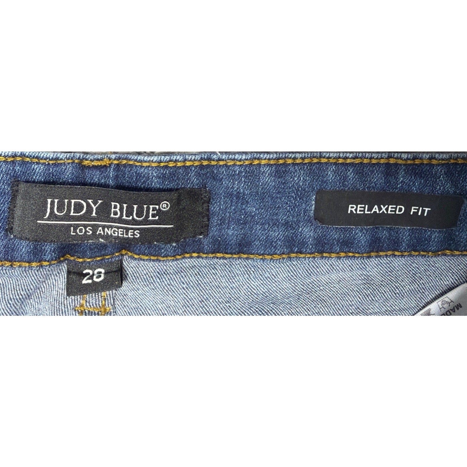 Judy Blue Jeans Womens 28 Relaxed Fit Stretch Denim Medium Wash Straight