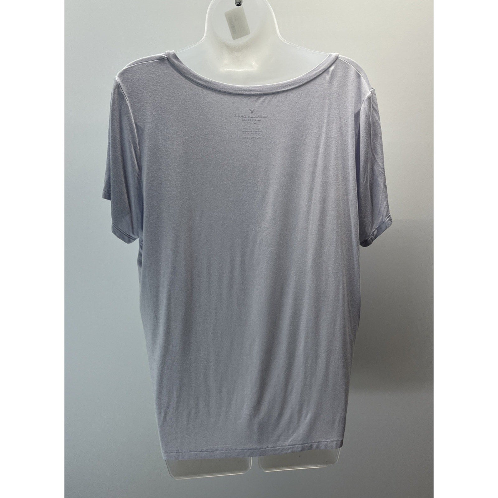 American Eagle Short Sleeve Blue Cross Neck Blouse Size XL