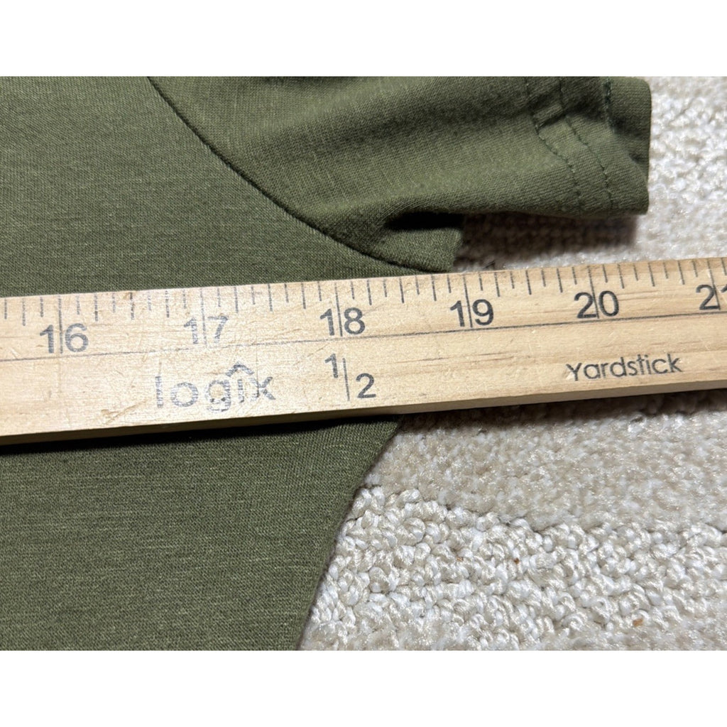 T-SHIRT DRESS Green Swing Size Small Pockets Stretch