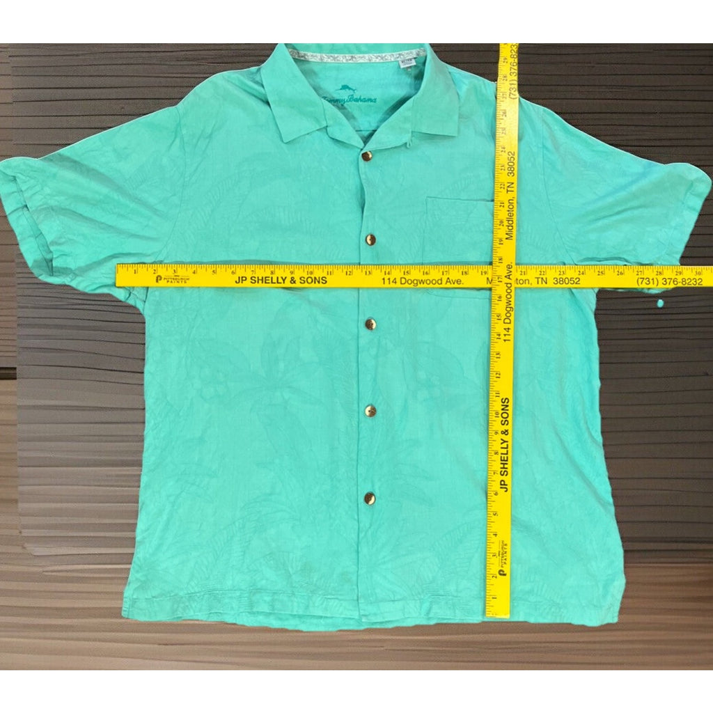 TOMMY BAHAMA TROPIC ISLES 100 % SILK CAMP SHIRT $118 XL