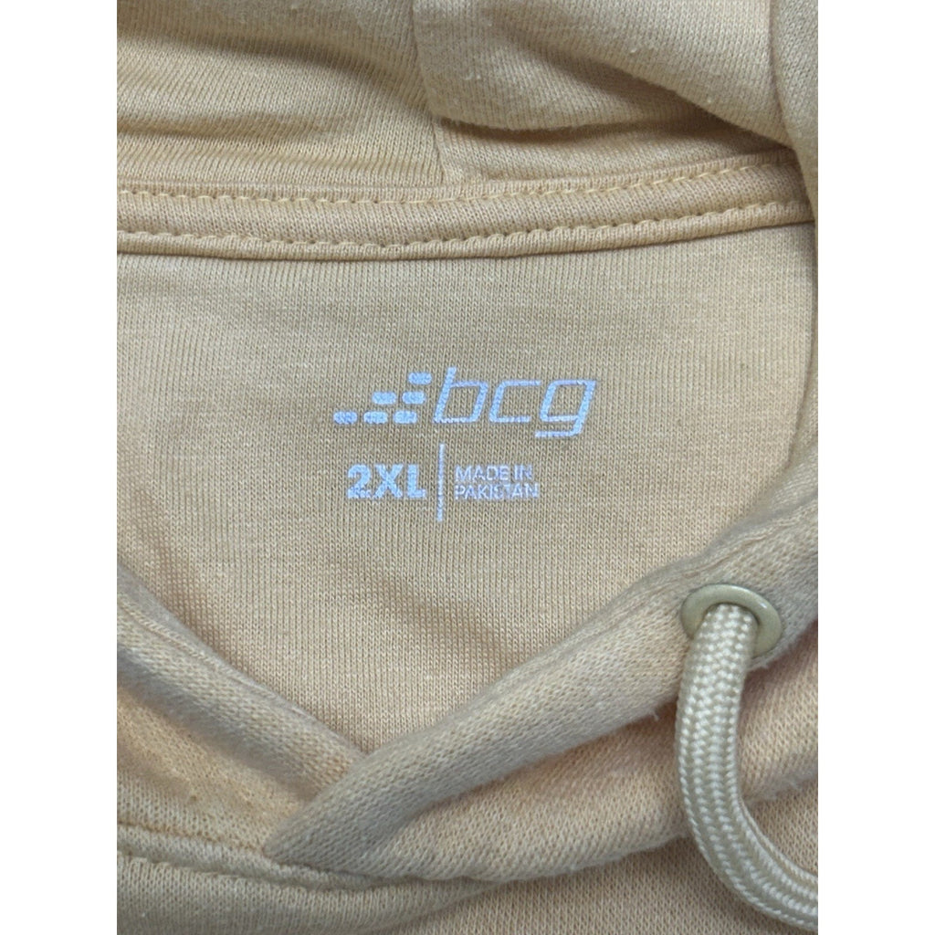 BCG Men's Sz 2XL Yellow Hoodie Hooded Sweatshirt With Pockets.
