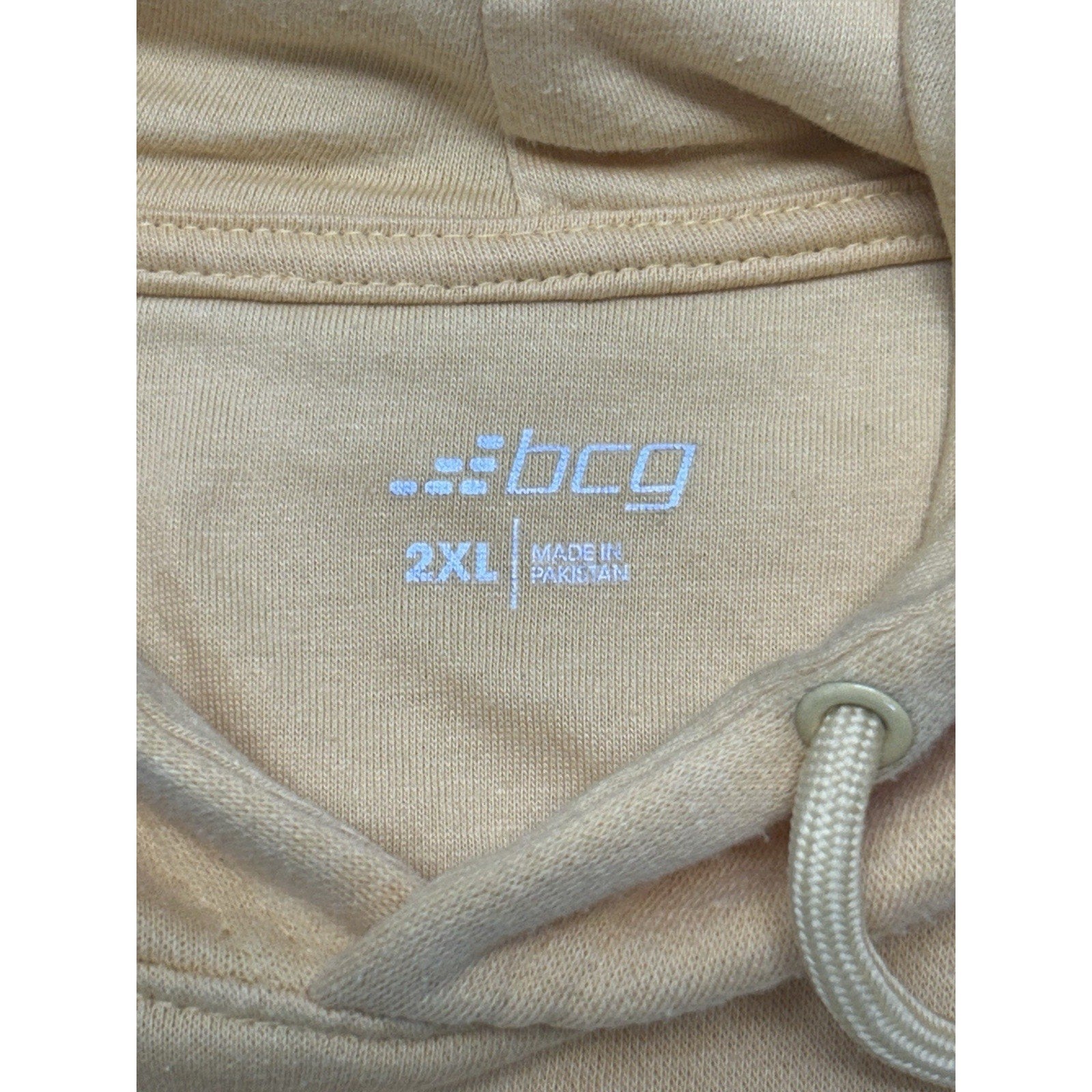 BCG Men's Sz 2XL Yellow Hoodie Hooded Sweatshirt With Pockets.