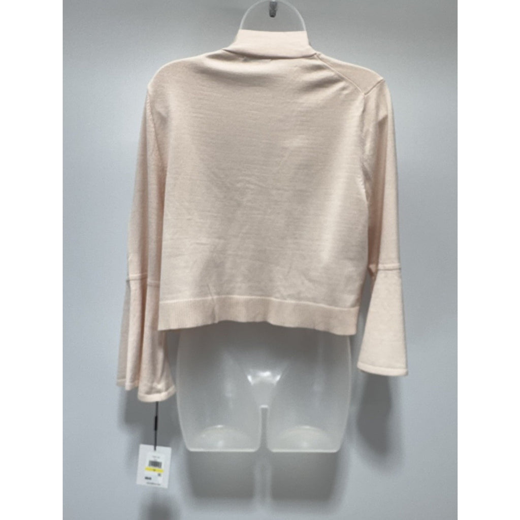 Calvin Klein Cropped Open Front Blush Punk Cardigan Flutter Women’s Size Large
