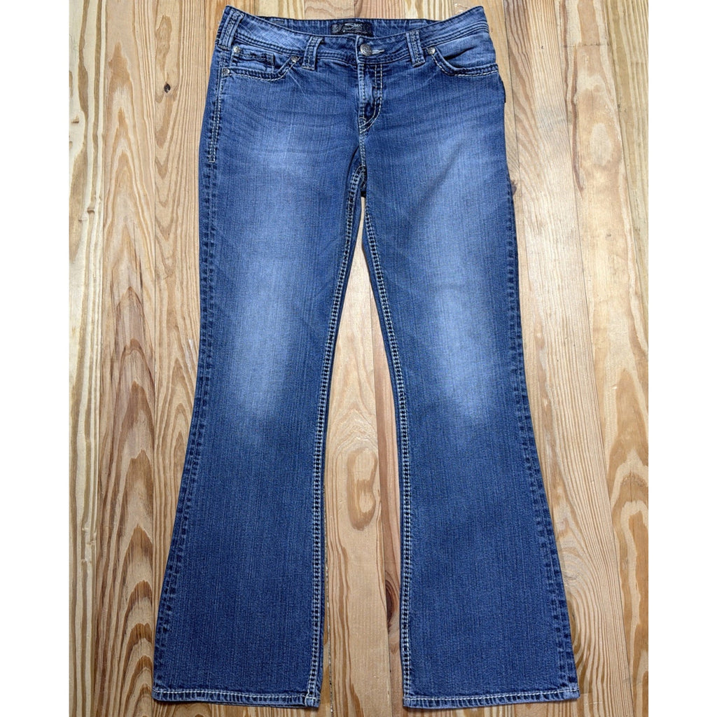 Silver Jeans Suki Surplus women’s stretch blue denim Bootcut jeans size 32x31