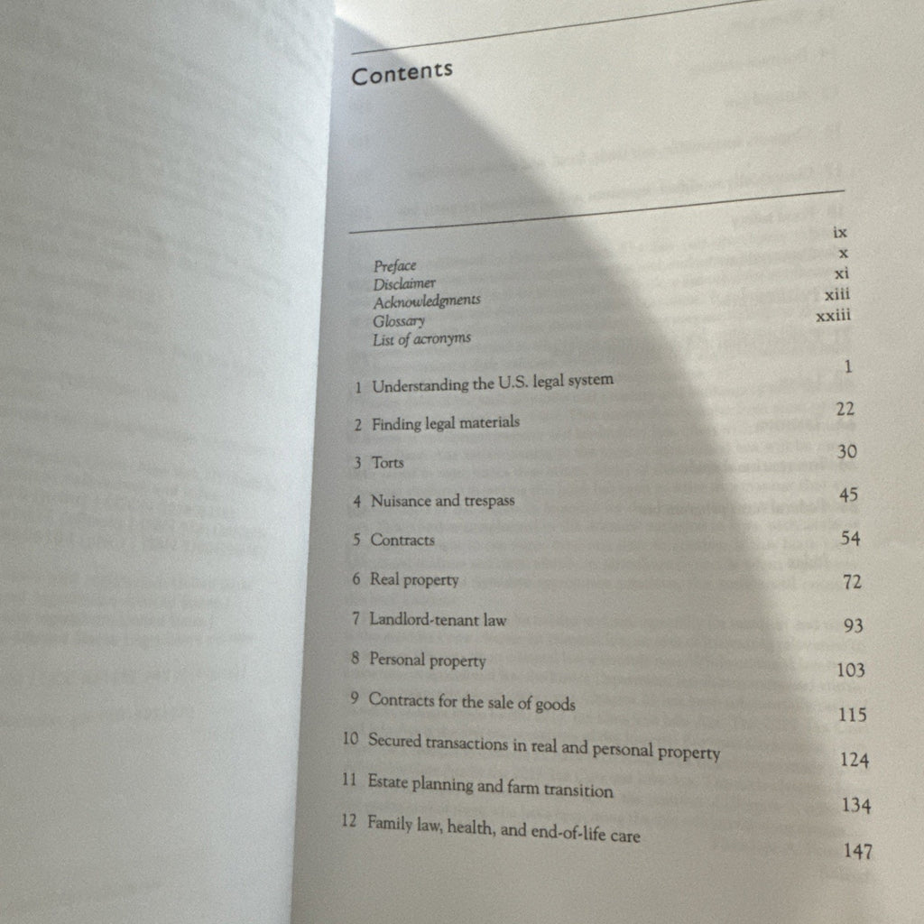 Agricultural and Agribusiness Law: An Introduction for Non-Lawyers