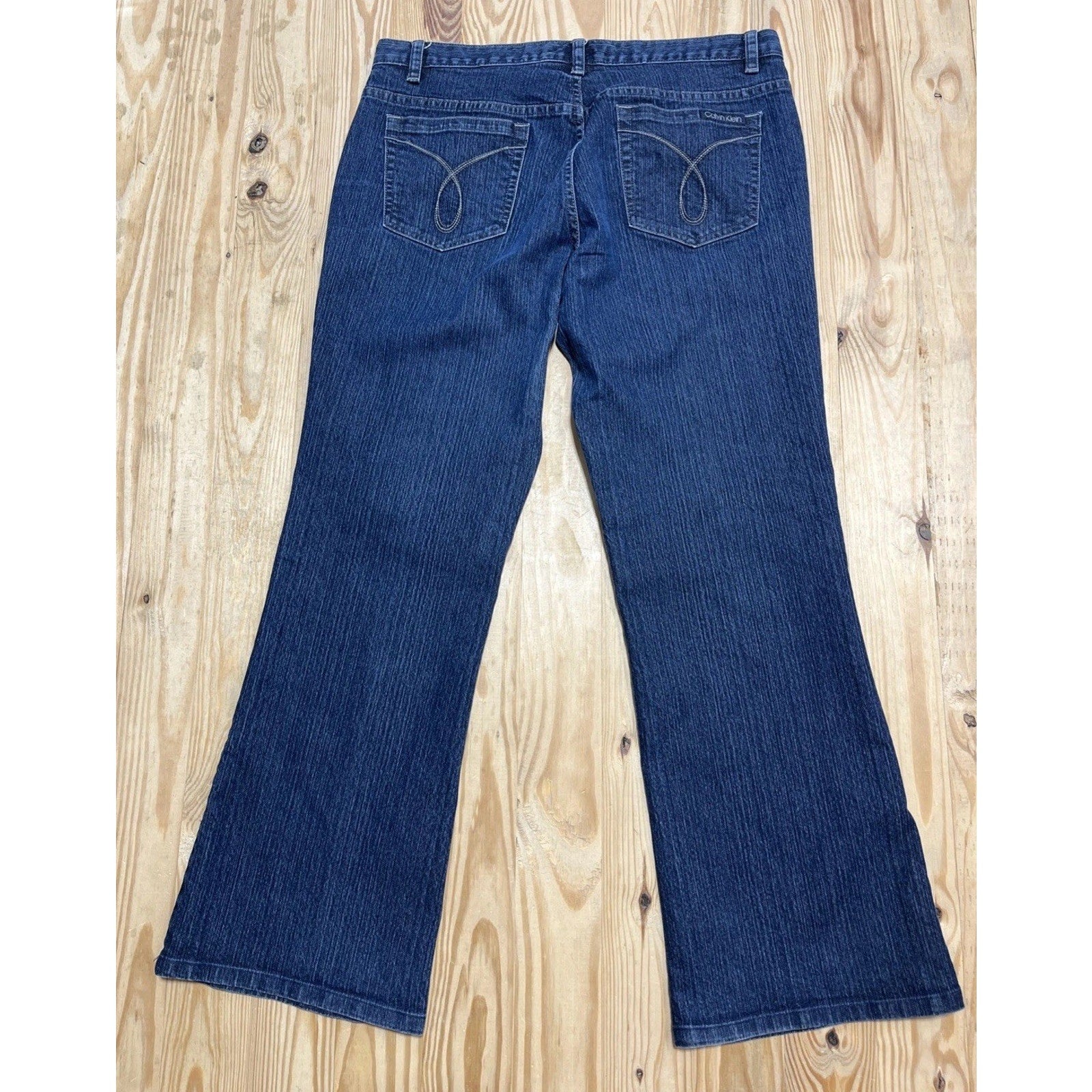 Calvin Klein Jeans Flared Leg Denim Women's Size 32/14 5-Pocket Cotton Blend