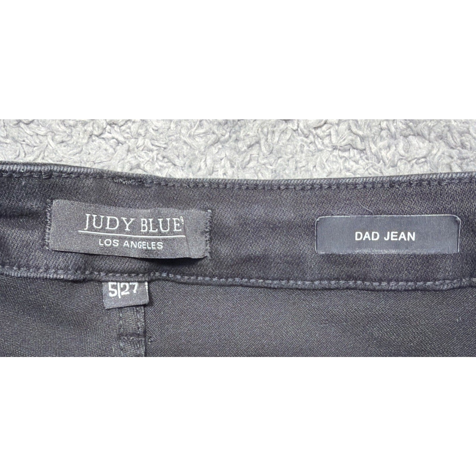 Judy Blue Dad Jeans Women’s 5/27 Black Cross Over High Rise