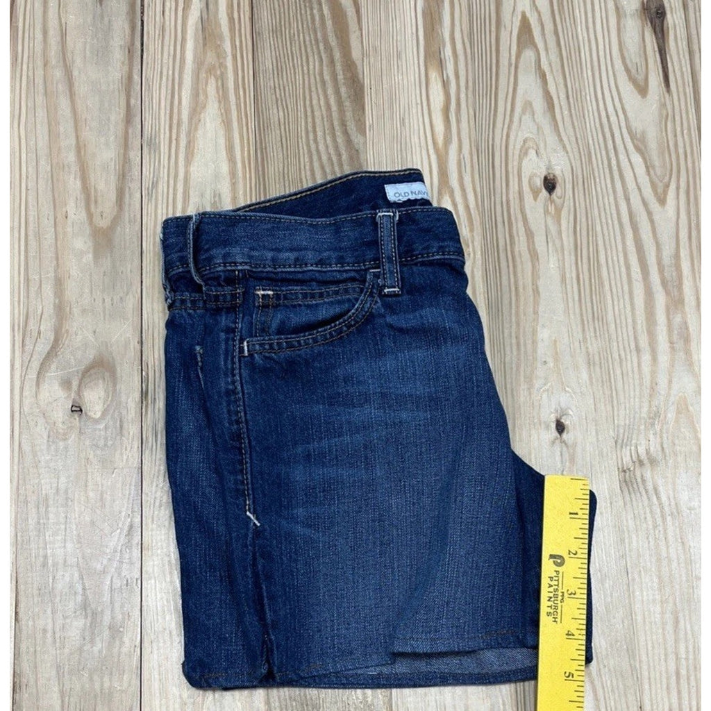Old Navy Women's Dark Wash Blue Denim Classic Rise Short Shorts Size 2