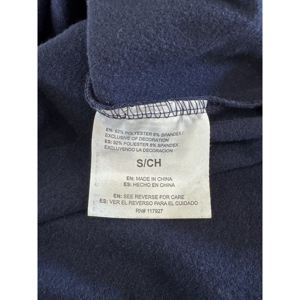 Reebok Navy Blue Athletic Pullover/Quarter Zip Yellow Long Sleeve Men’s Small