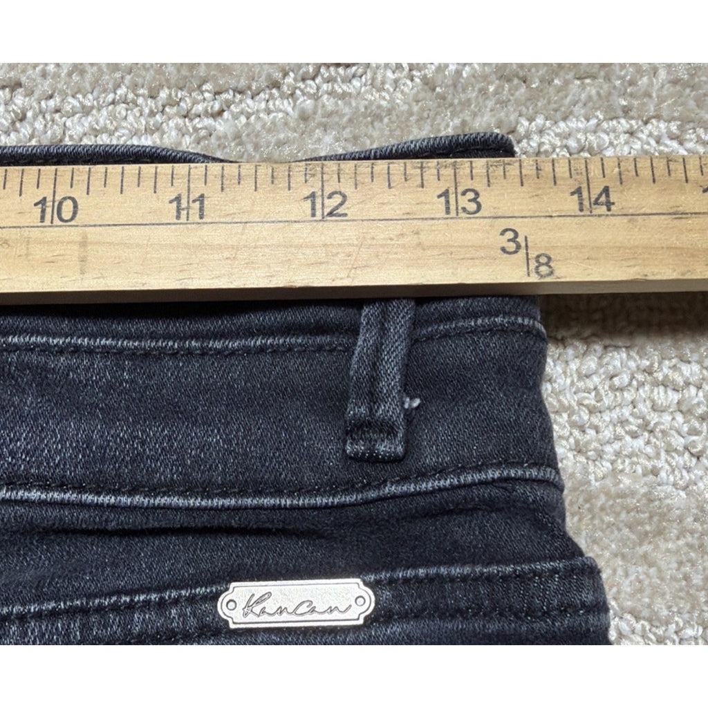 KanCan Curvy Ultra High Rise Distressed Denim Shorts 27/4 Stretch