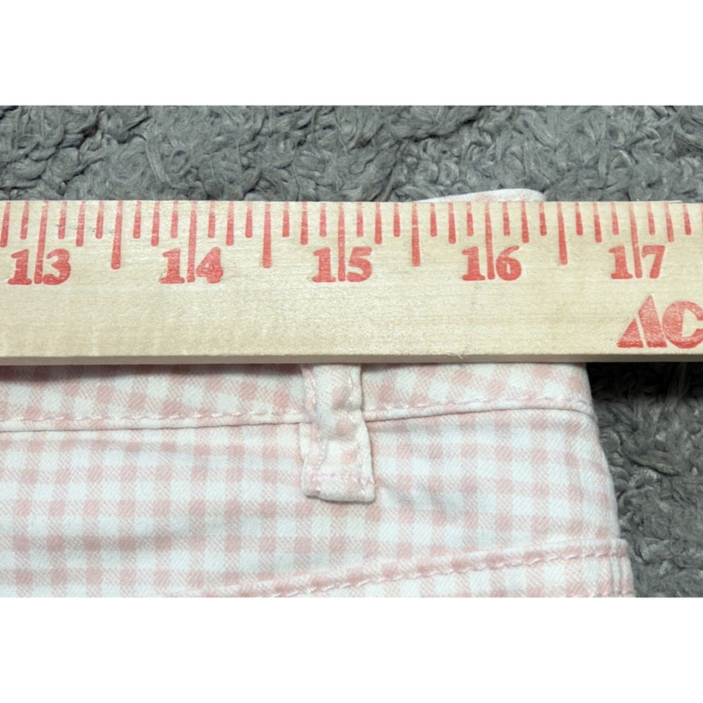 Womens Artisan NY Pink White Seersucker Shorts Size 12