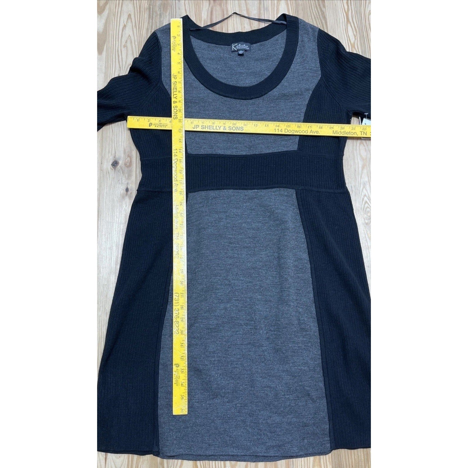 Womens. Brand K studio. Black & Gray Sweater Dress Size XL . NWT.