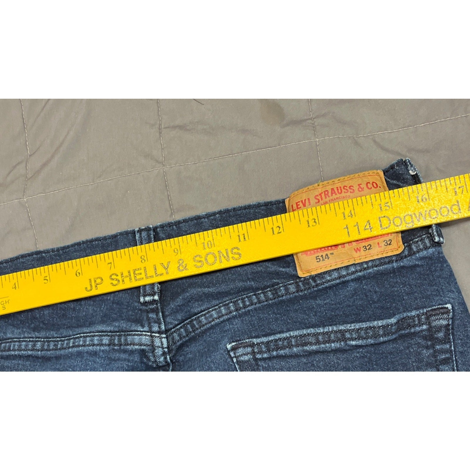 Levi's Men's 514 1389 Dark Blue Straight Fit Leg Stretch Denim Jeans Size 32x32