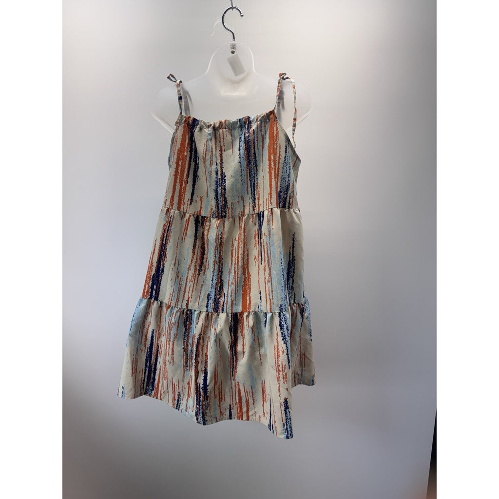 Women Spaghetti Strap Shift Mini Dress Womens Summer Dresses Tie Shoulders OSFM