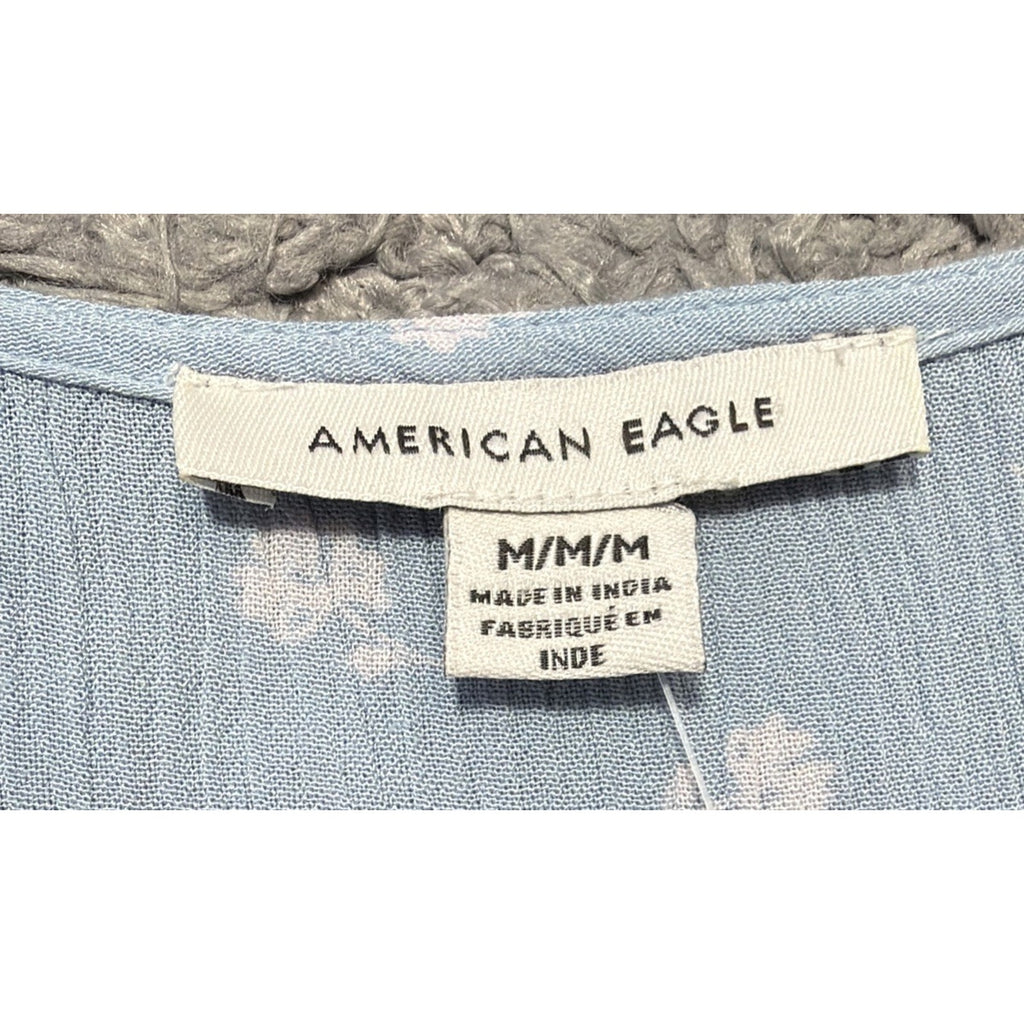 American Eagle Viscose Floral Long Sleeve Tiered Baby Doll Dress Size M NWT