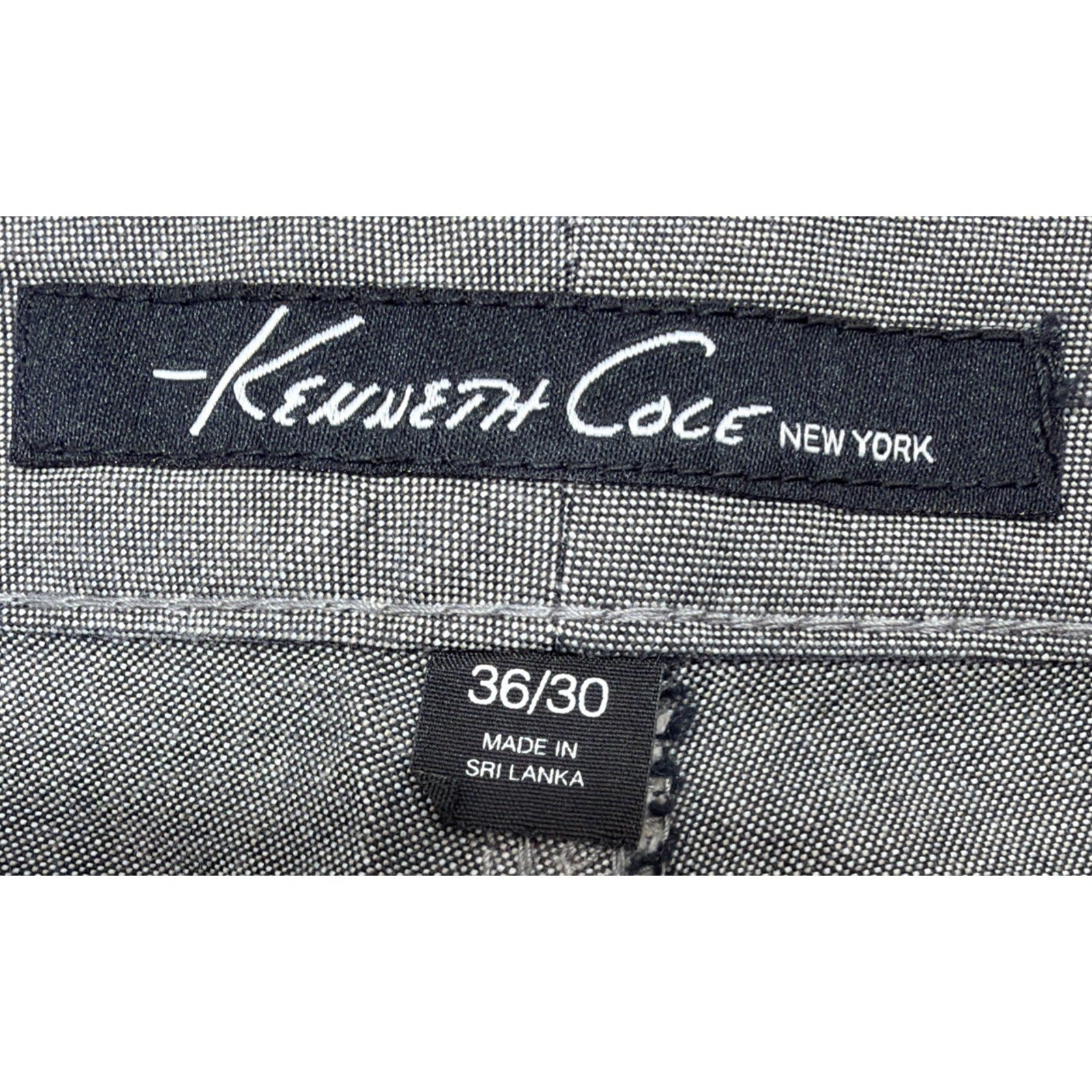 NWT Kenneth Cole Men's Pant Size 36x30 Gray Cotton Trouser