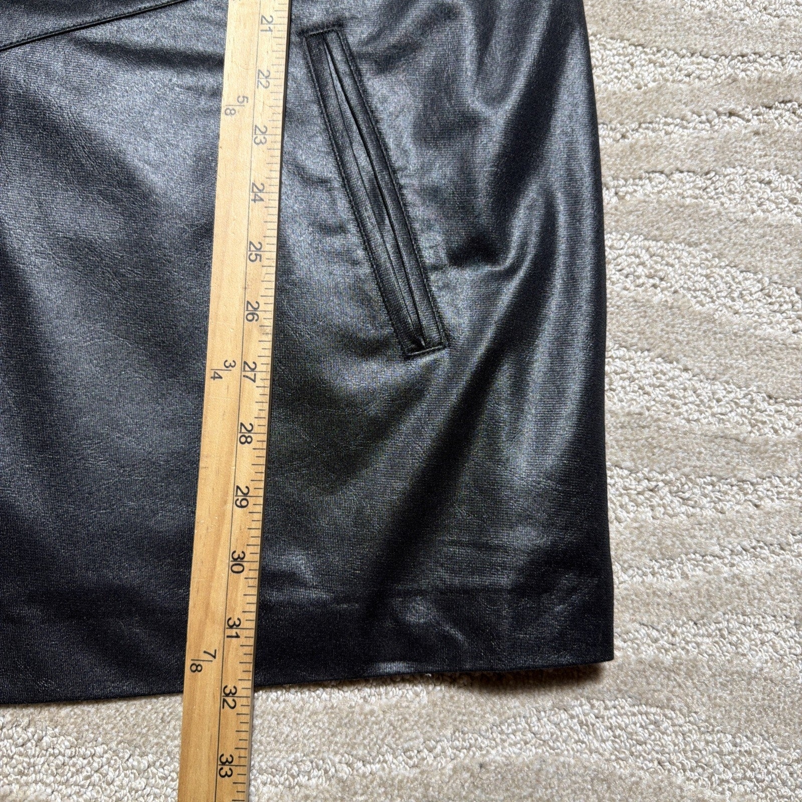 Vintage Nancy Bolen Blazer for City Girl Leather like 90s womens 14 Made USA