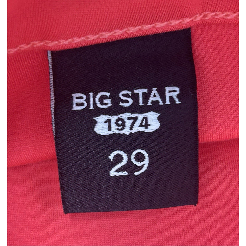 Big Star Colette Skinny Jeans Women's Size 29 Coral Mid Rise Leggings.