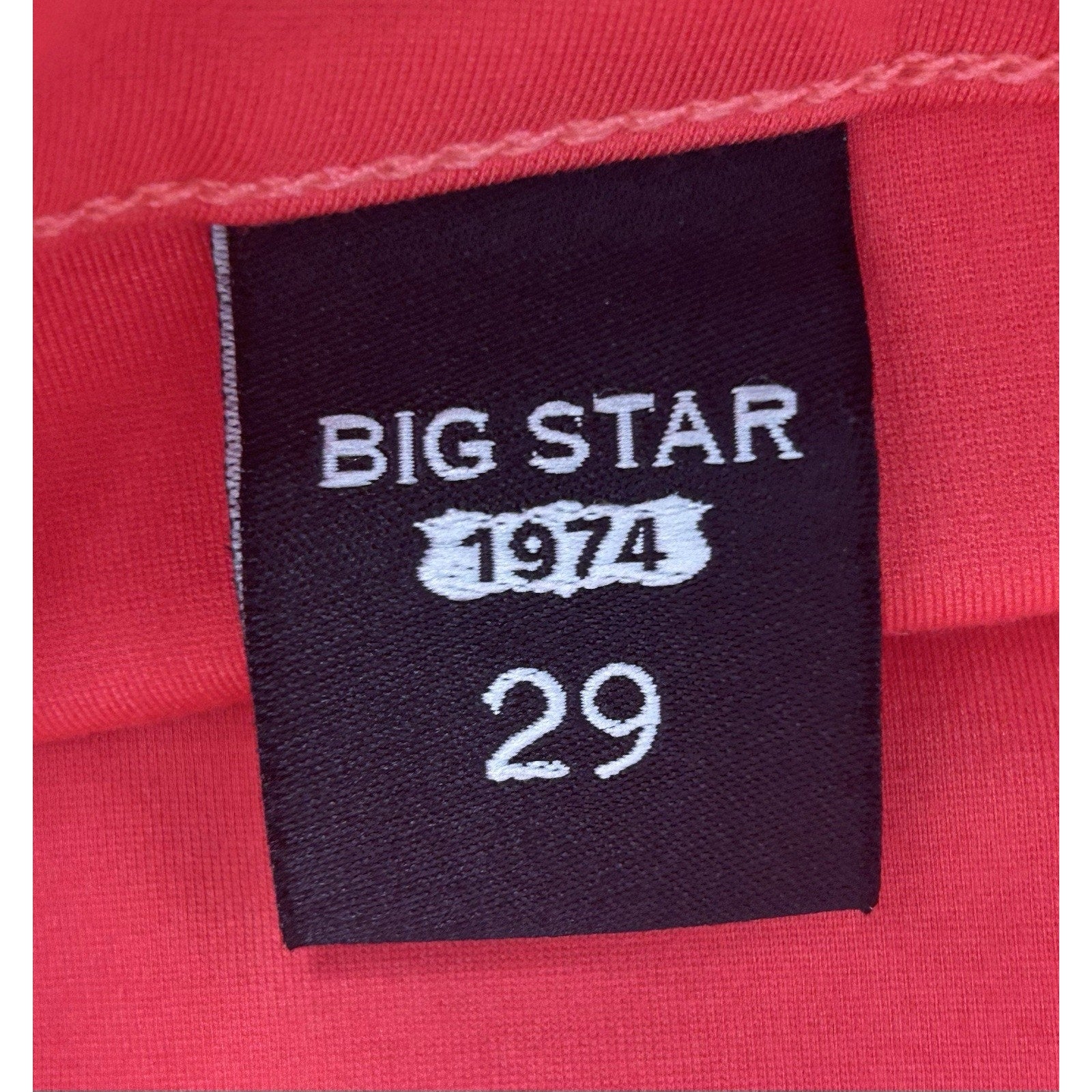 Big Star Colette Skinny Jeans Women's Size 29 Coral Mid Rise Leggings.